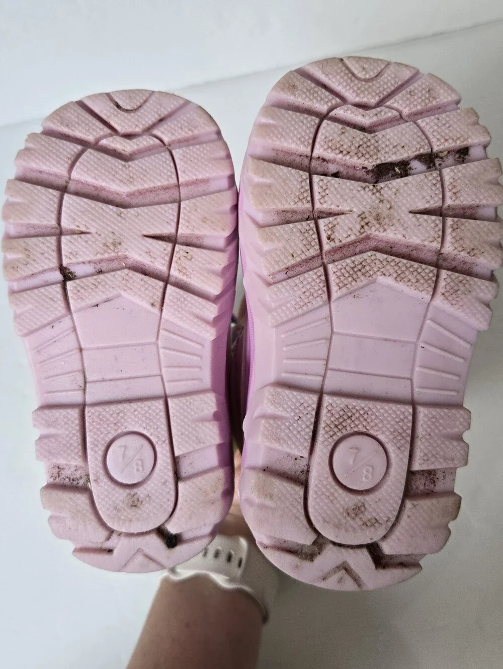 Toddler girl 7/8 Rainbow Snow Boots Lined VGUC Member's Mark